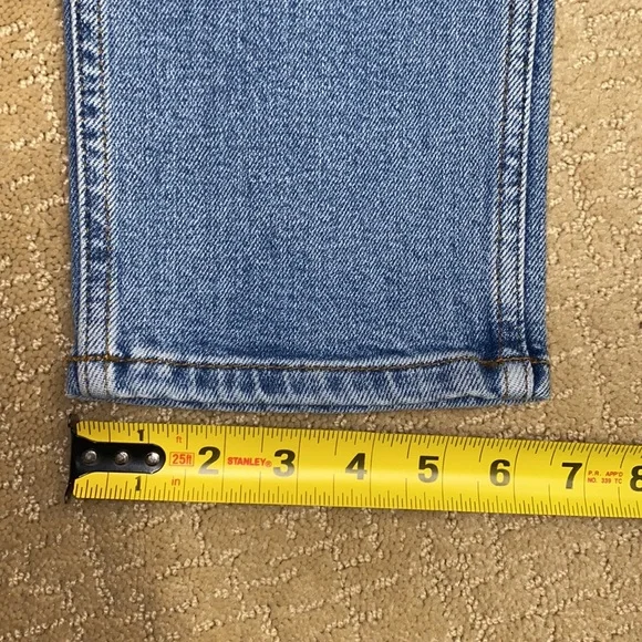 RE/DONE Originals 80's Slim Straight Brisk Blue With Rips NWT 25